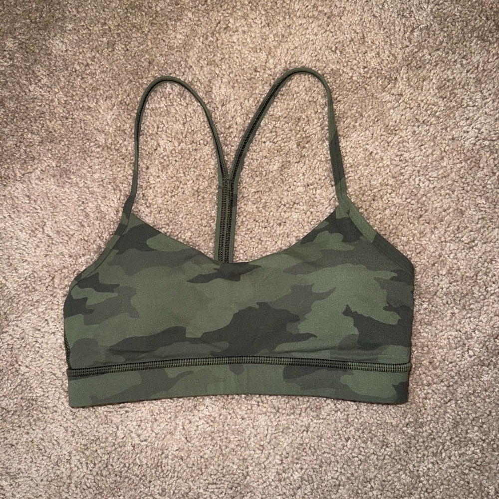 Lululemon Green Camp Sports Bra